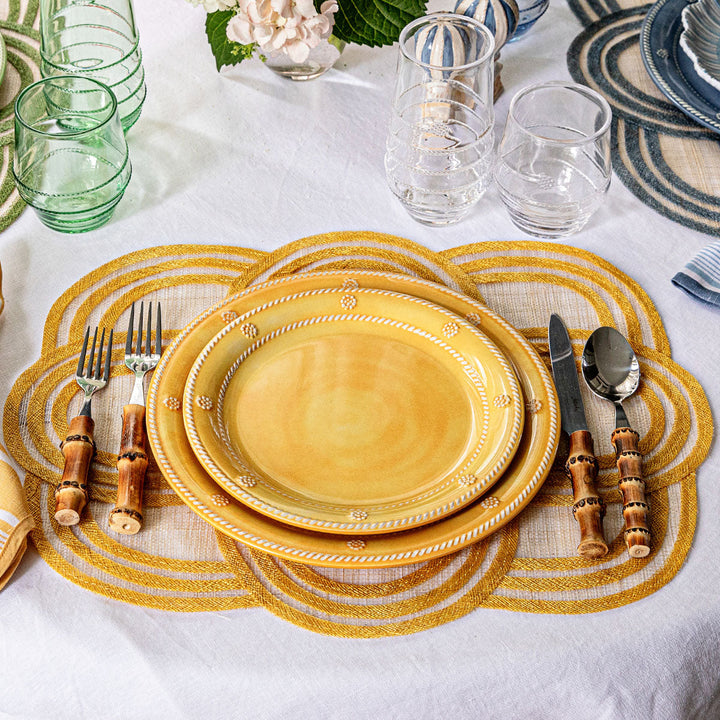 Berry &amp; Thread Melamine Dessert/Salad Plate Set/4 - Sunshine