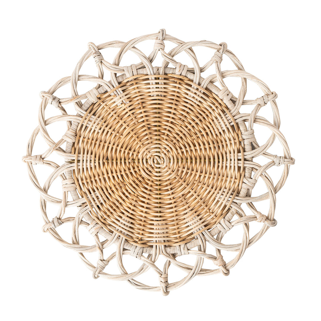 Provence Rattan Placemat Set/4 - Whitewash