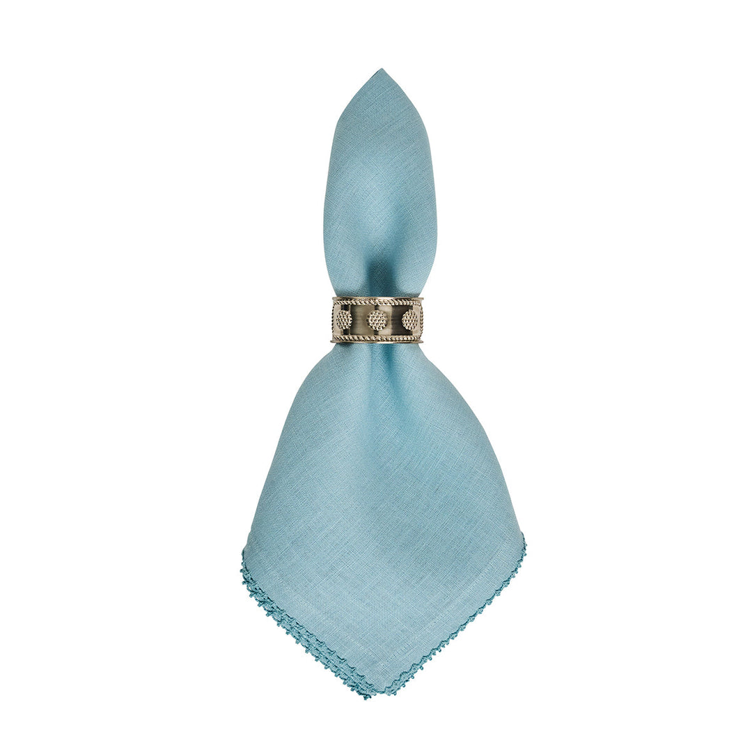 Berry Scallop Napkin Set/4 - Light Blue