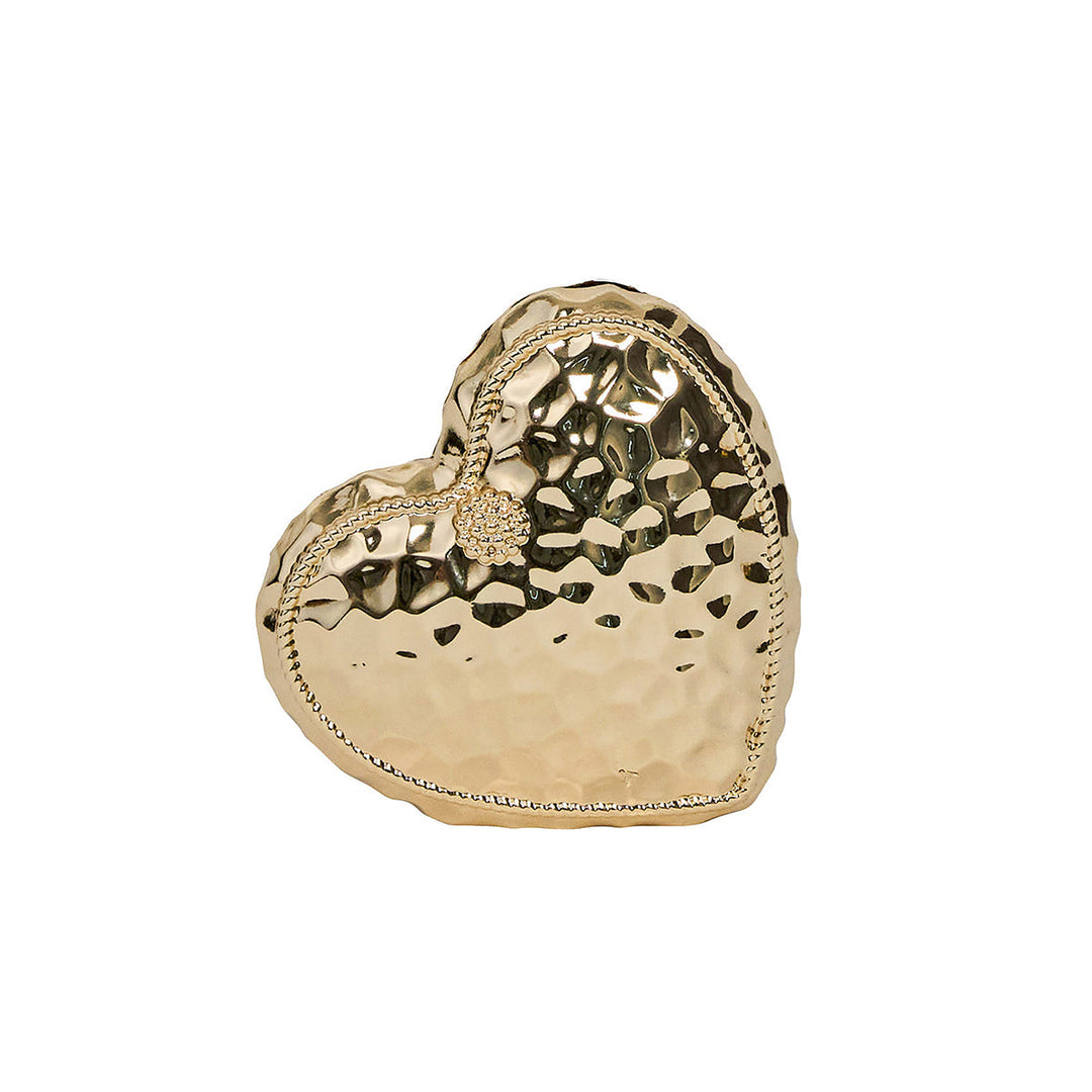 Berry &amp; Thread Heart Place Card Holder Set/4 - Gold