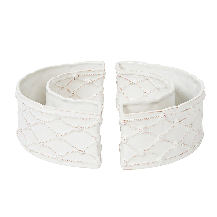 Berry &amp; Thread Petite Parterre Garden Half Circle Vase Set/2 - Whitewash