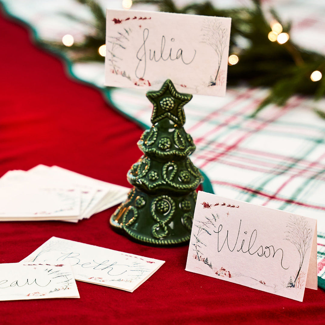 Country Estate Winter Frolic Place Card Set/12 - Evergreen