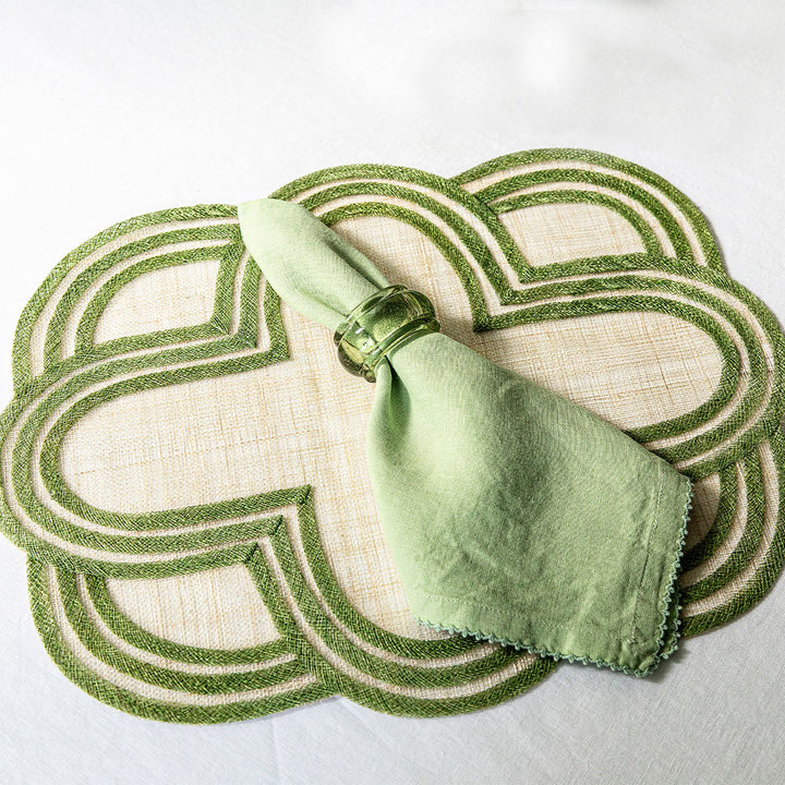 Scallop Stripe Placemat - Seagrass