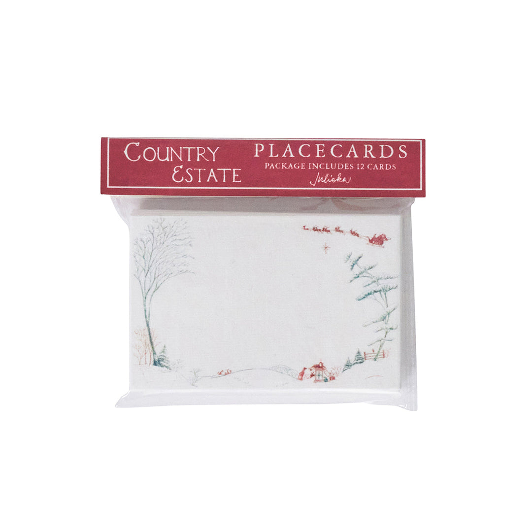 Country Estate Winter Frolic Place Card Set/12 - Evergreen