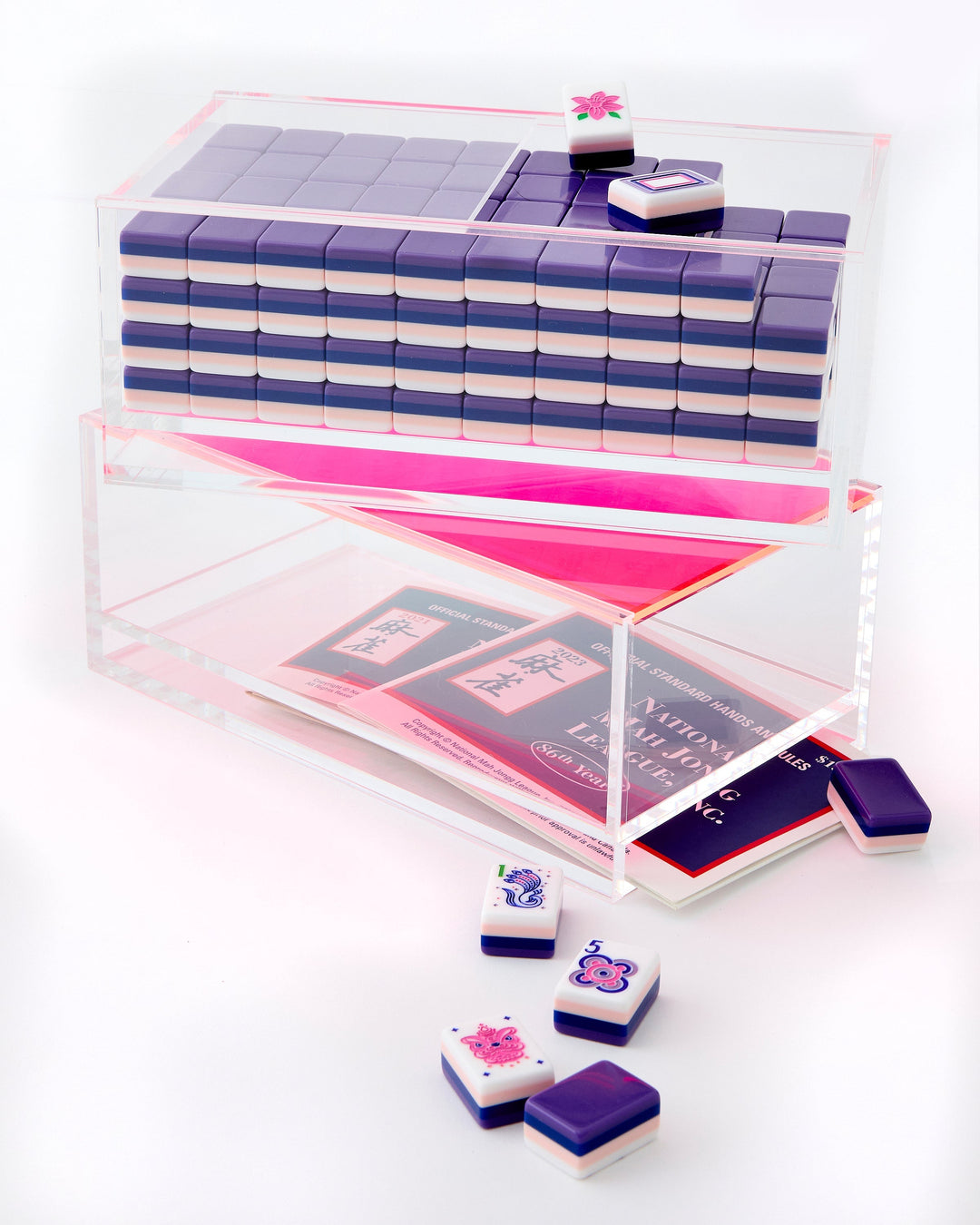 Mahjong Acrylic Box - Clear Lid