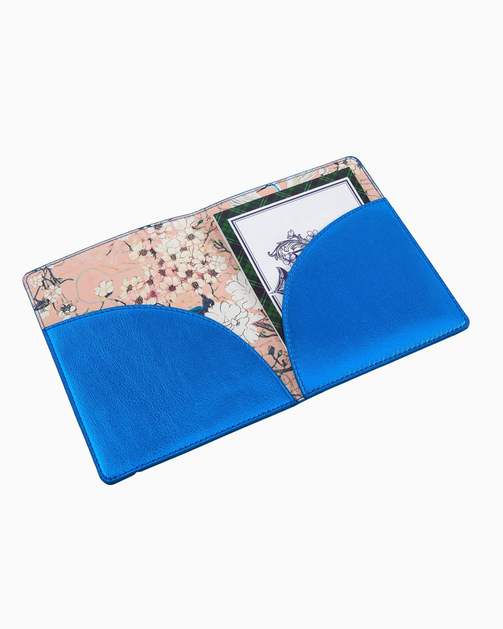 Metallic Blue Mahjong Card Folio