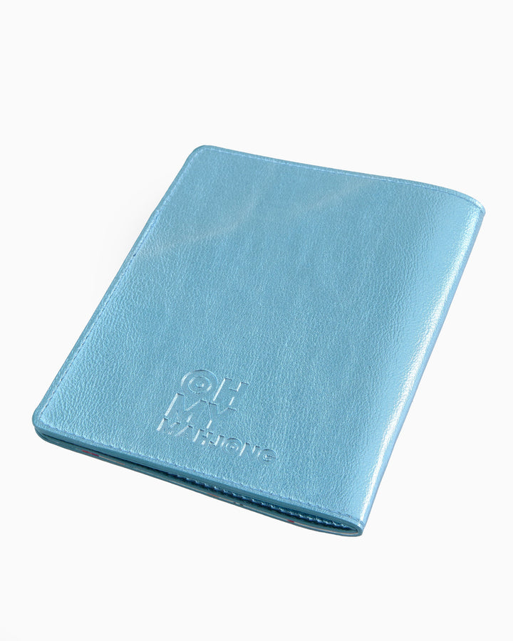 Metallic Light Blue Mahjong Card Folio