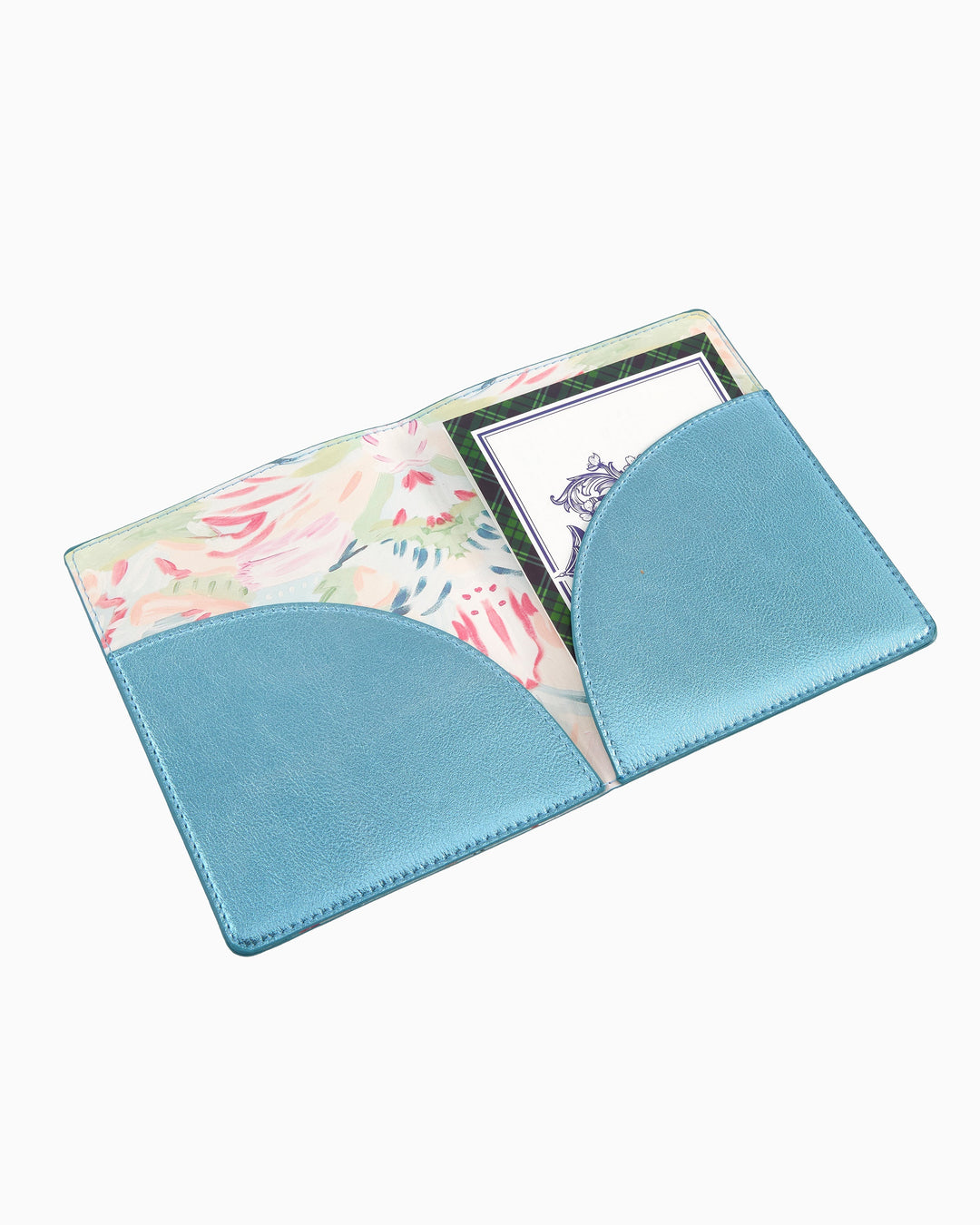 Metallic Light Blue Mahjong Card Folio