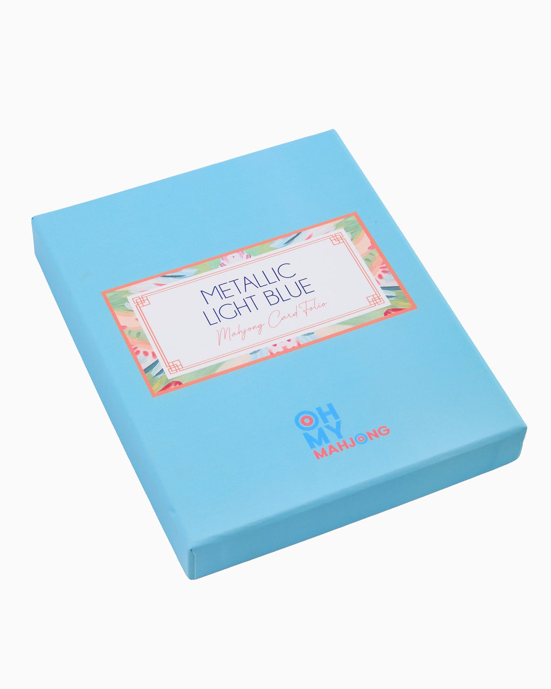 Metallic Light Blue Mahjong Card Folio