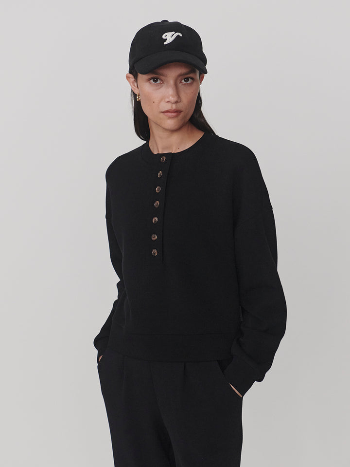 Kiara Crop Sweat (Black)