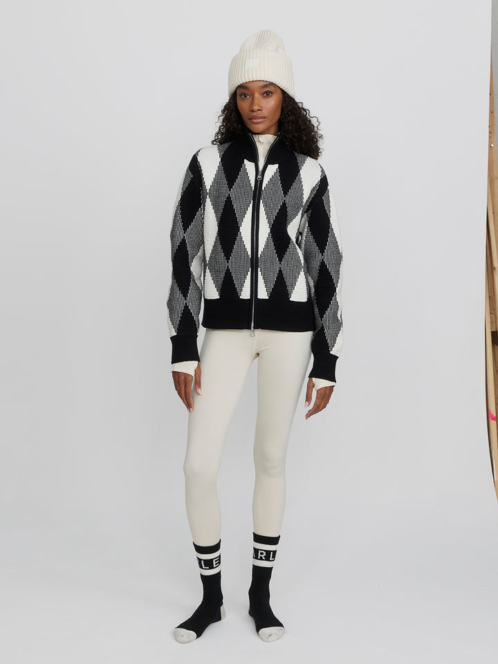 Karina Zip Through Knit Jacket (Black)