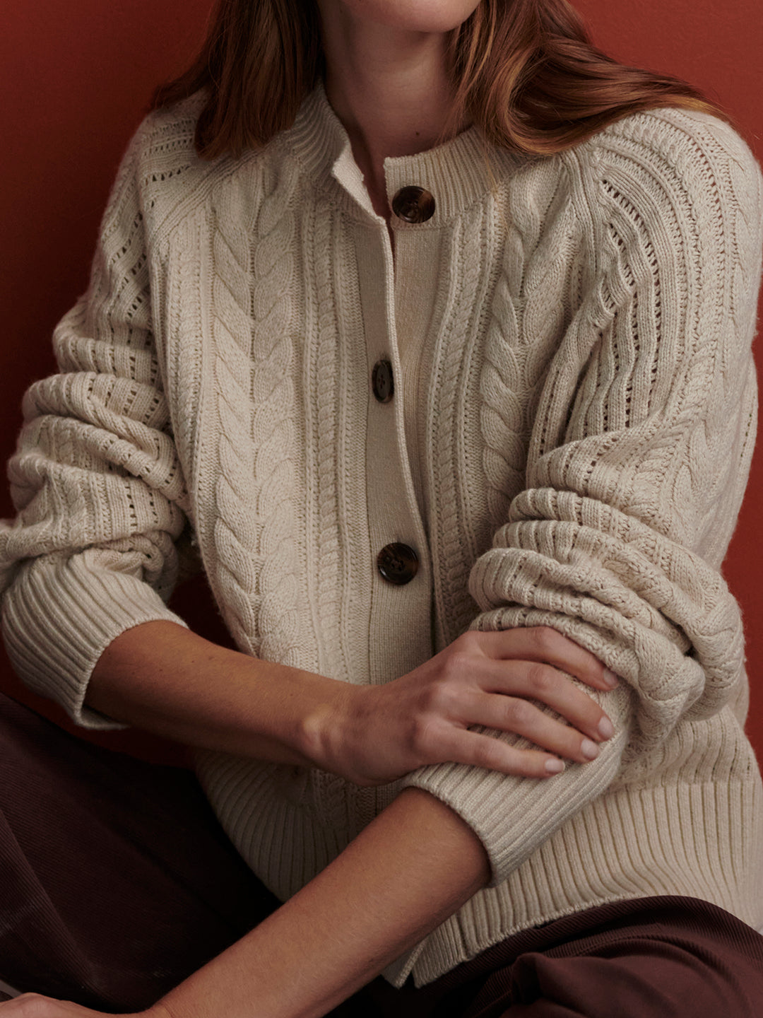 Oriane Knit Cardigan (Oat Milk)
