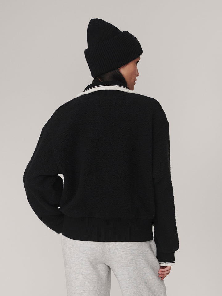 Anika Half Zip Fleece (Black)