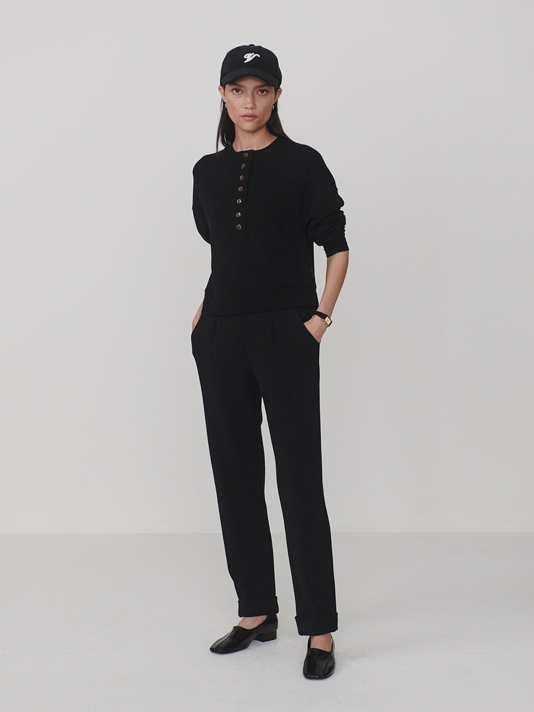 Kiara Crop Sweat (Black)