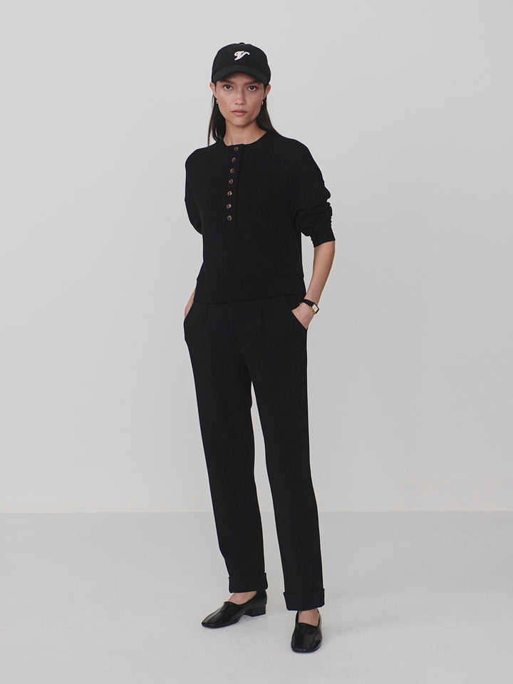Kiara Crop Sweat (Black)