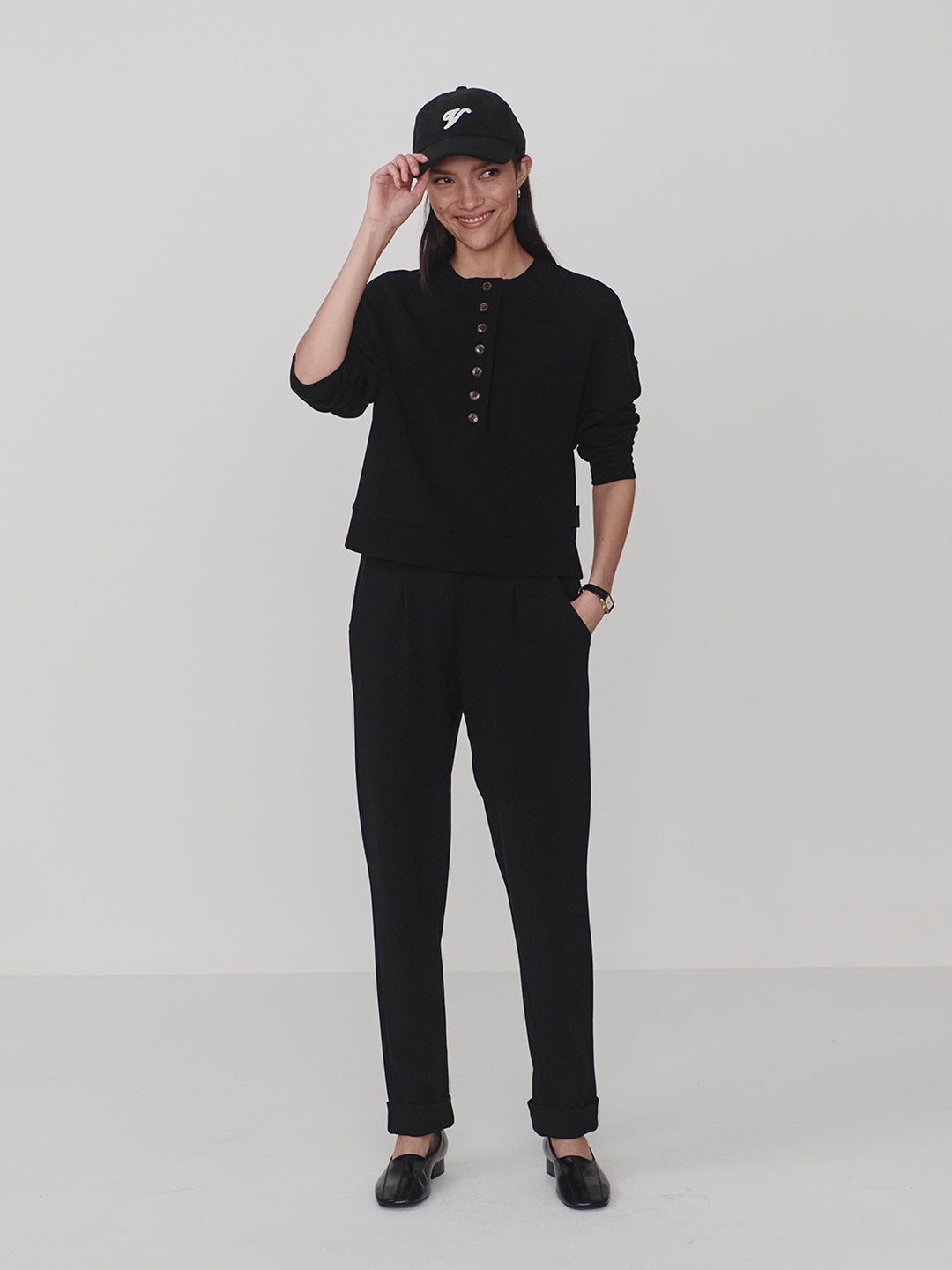 Kiara Crop Sweat (Black)