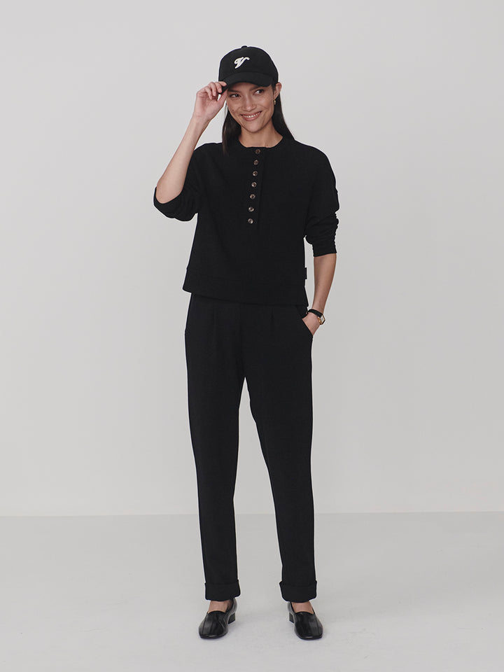 Kiara Crop Sweat (Black)
