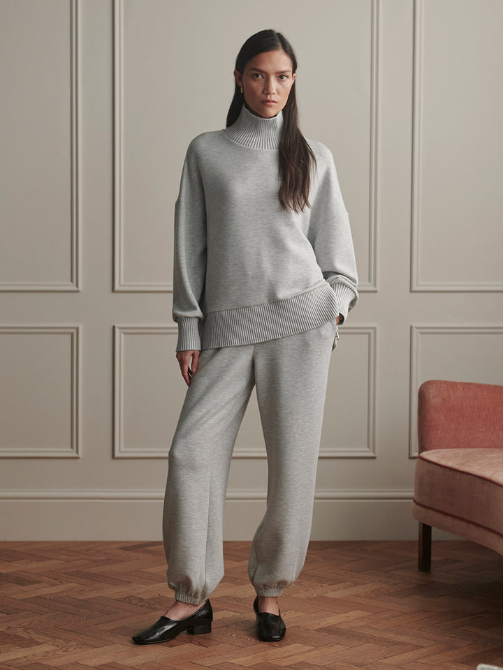 The Classic Cuff Pant 28.5 (Light Grey Marl)