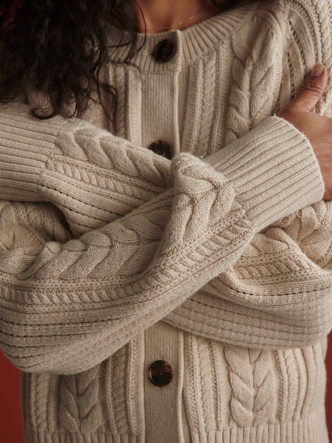 Oriane Knit Cardigan (Oat Milk)