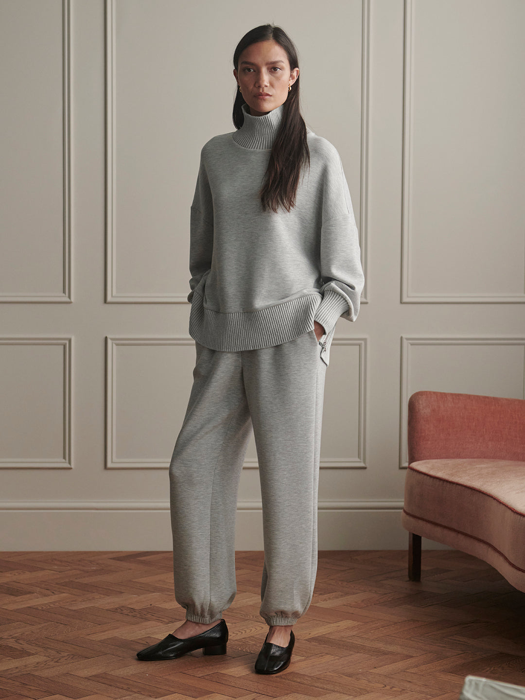 The Classic Cuff Pant 28.5 (Light Grey Marl)