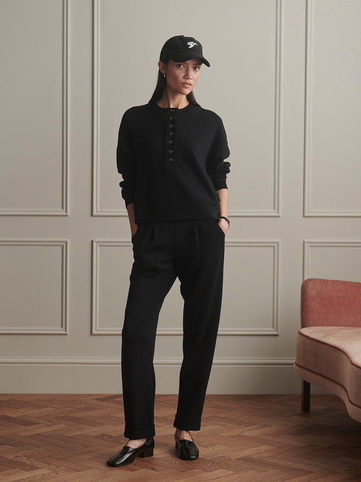 Kiara Crop Sweat (Black)