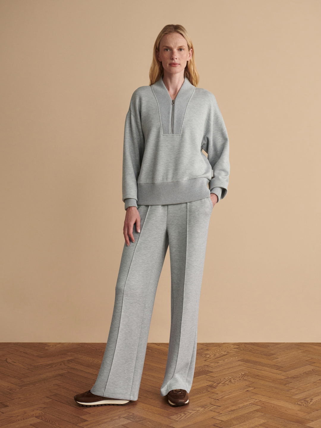 The Wide Leg Pant 28 (Blue Green Marl)