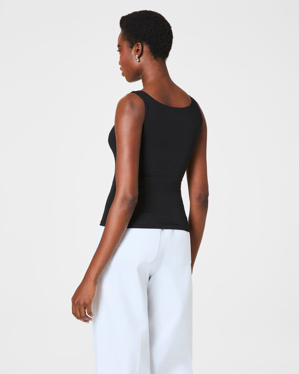 SPANXsmooth™ Jersey Scoop Neck Tank (Classic Black)