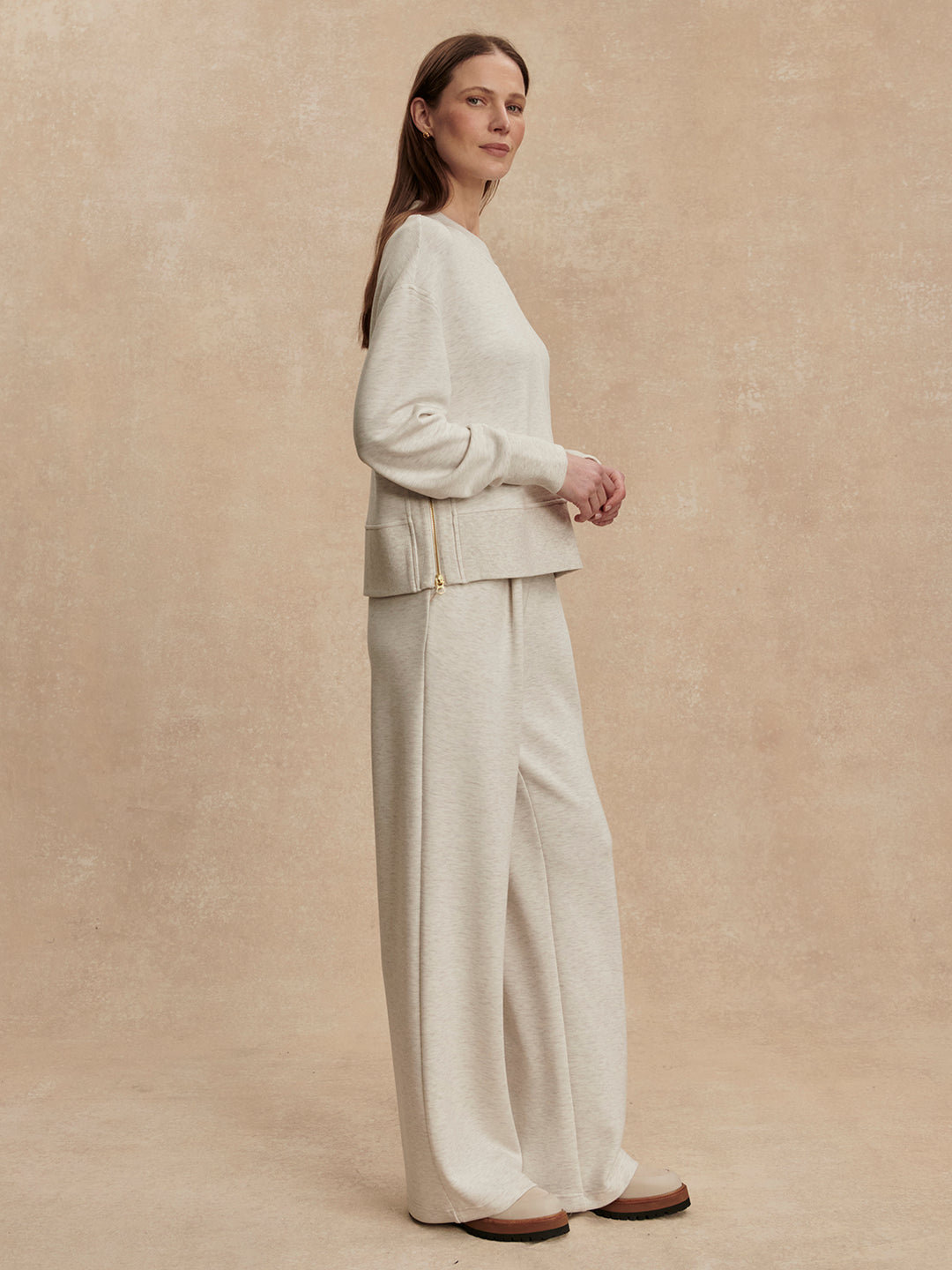 Philippe Crop Sweat (Ivory Marl)