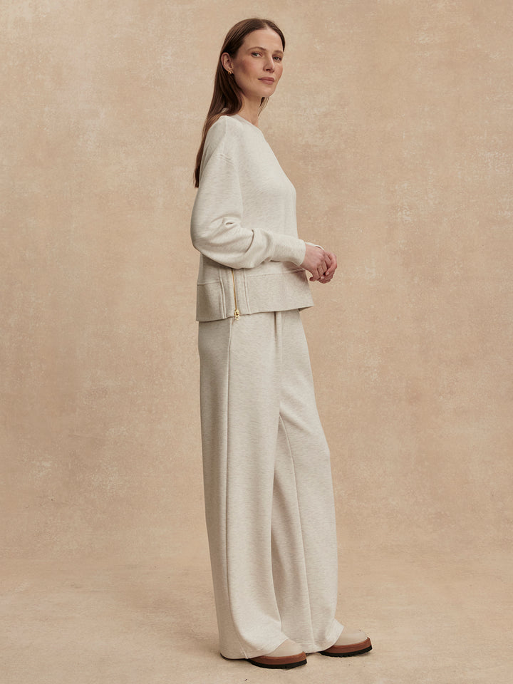 Philippe Crop Sweat (Ivory Marl)