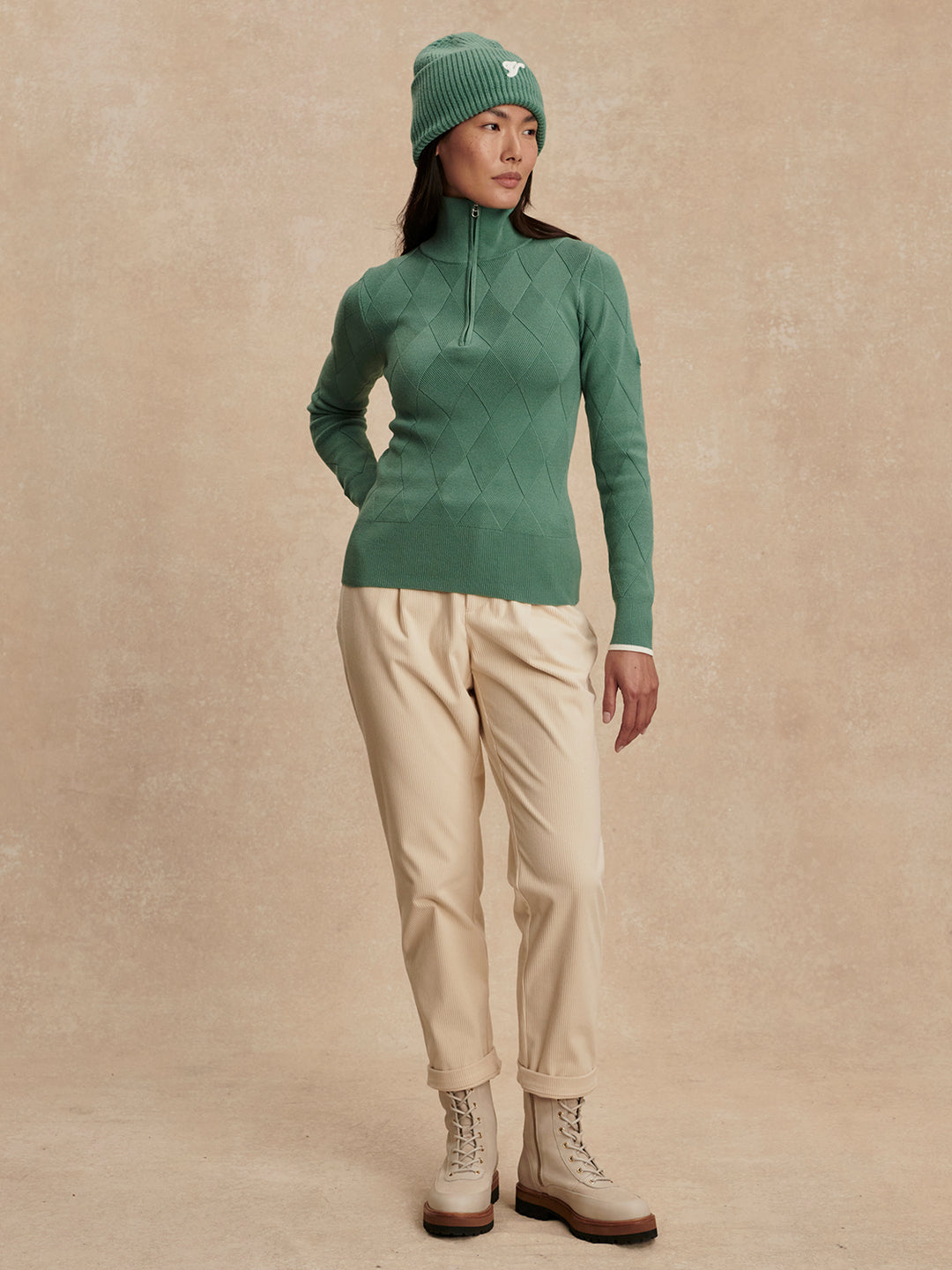 Lawson Half Zip Knit (Deep Sea)