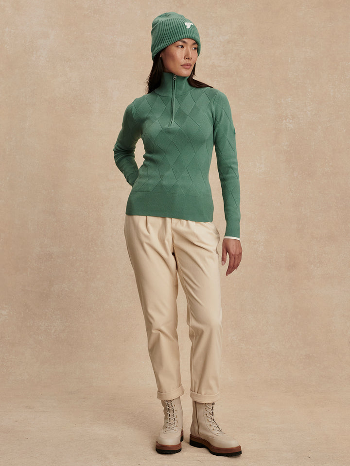 Lawson Half Zip Knit (Deep Sea)