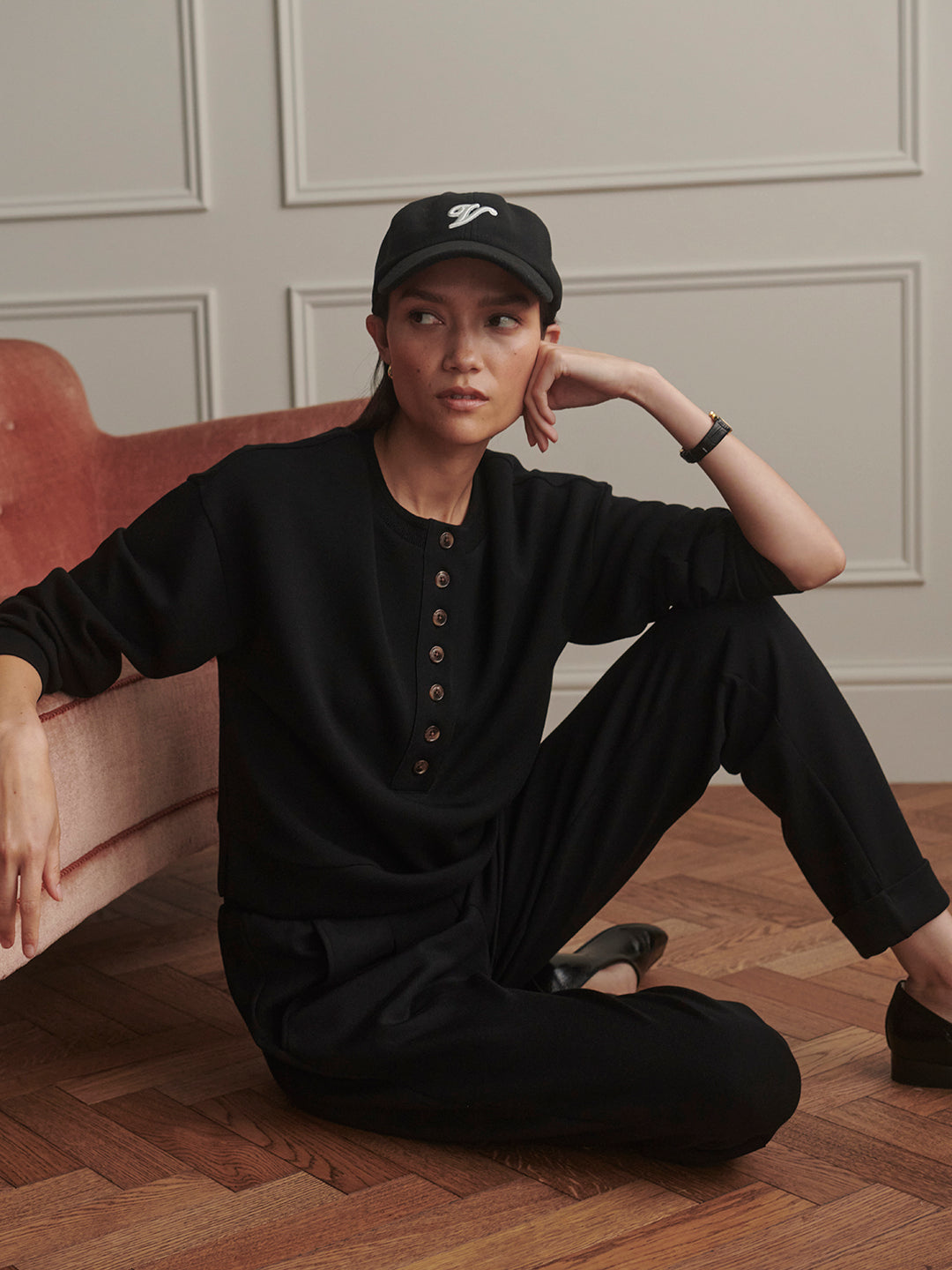 Kiara Crop Sweat (Black)