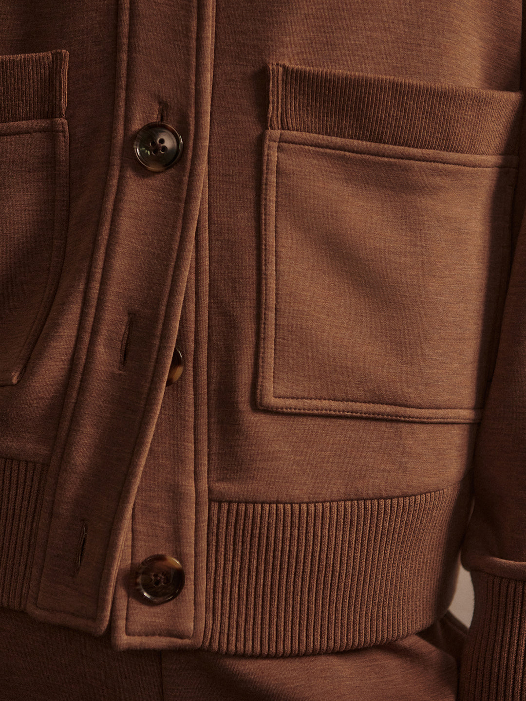 Sabrina Button Through Sweat (Golden Bronze Marl)