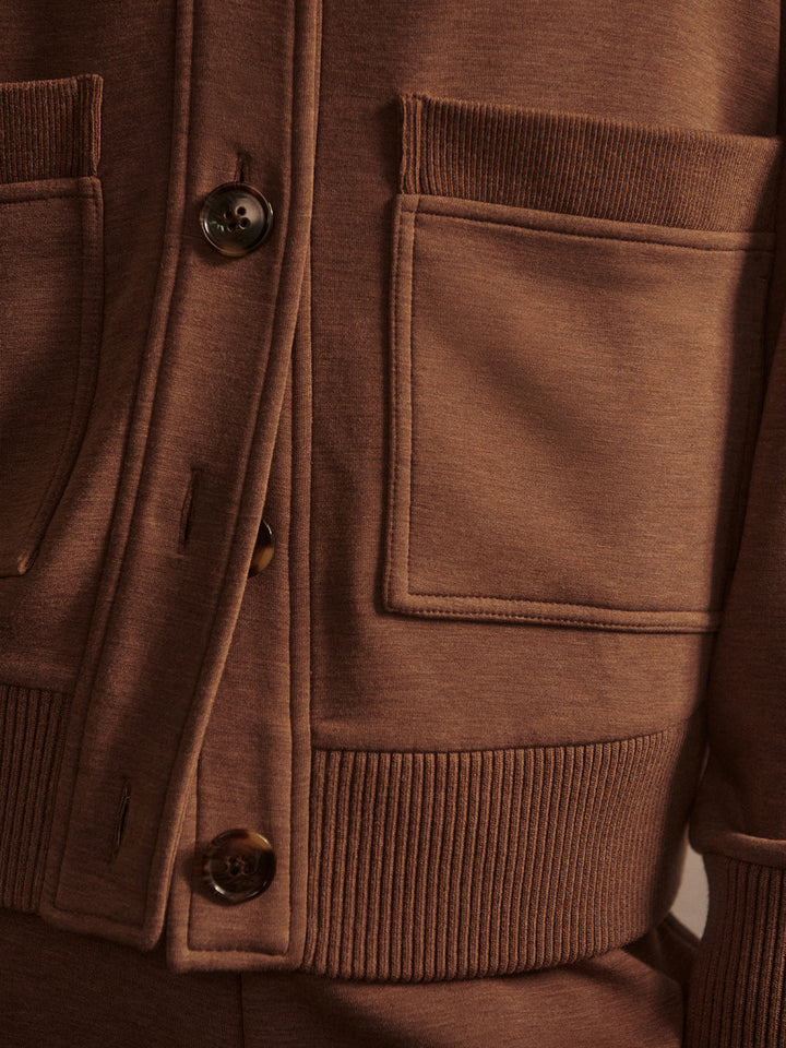 Sabrina Button Through Sweat (Golden Bronze Marl)