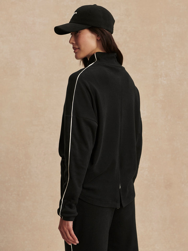 Rona High Neck Midlayer (Black / Snow White)