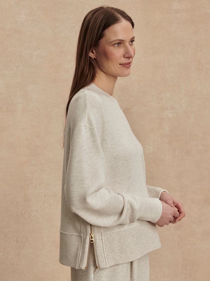 Philippe Crop Sweat (Ivory Marl)