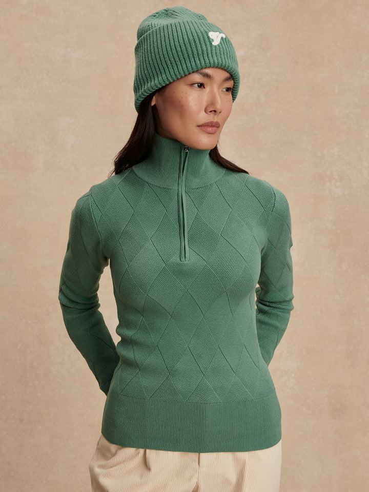 Lawson Half Zip Knit (Deep Sea)