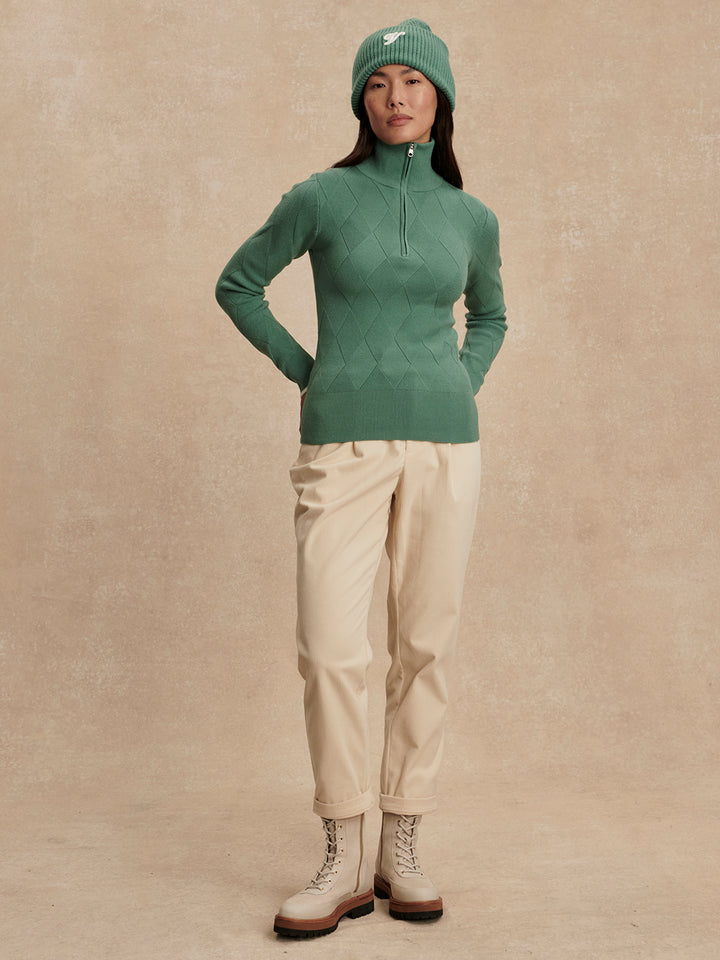 Lawson Half Zip Knit (Deep Sea)