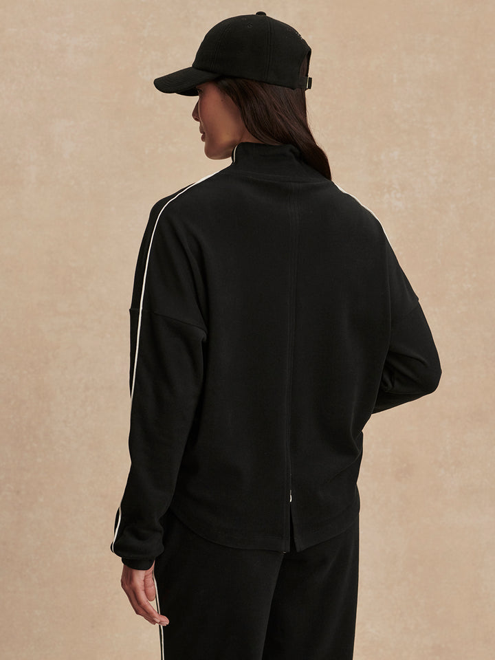 Rona High Neck Midlayer (Black / Snow White)