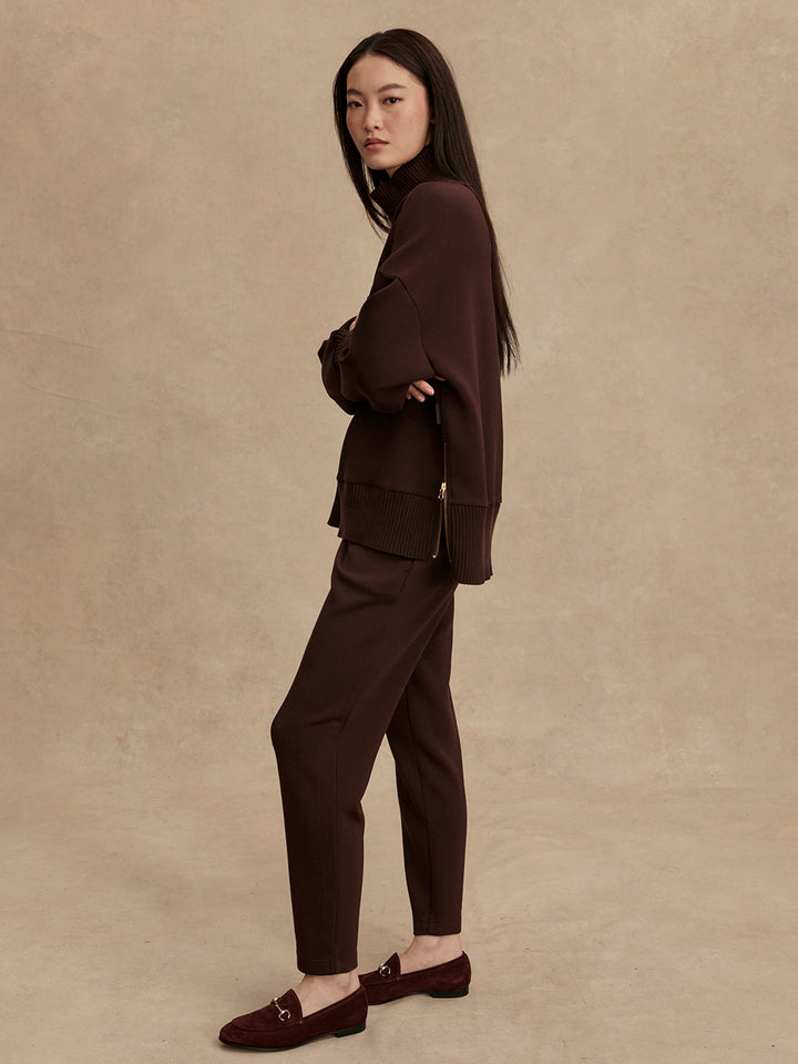 Barker High Neck Sweat (Coffee Bean)