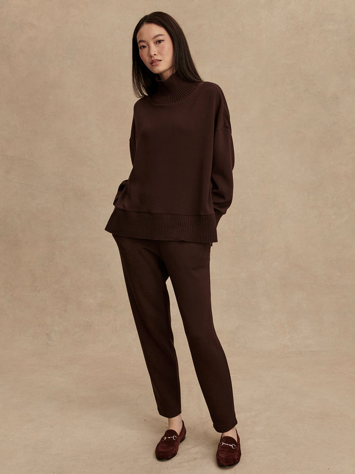 Barker High Neck Sweat (Coffee Bean)