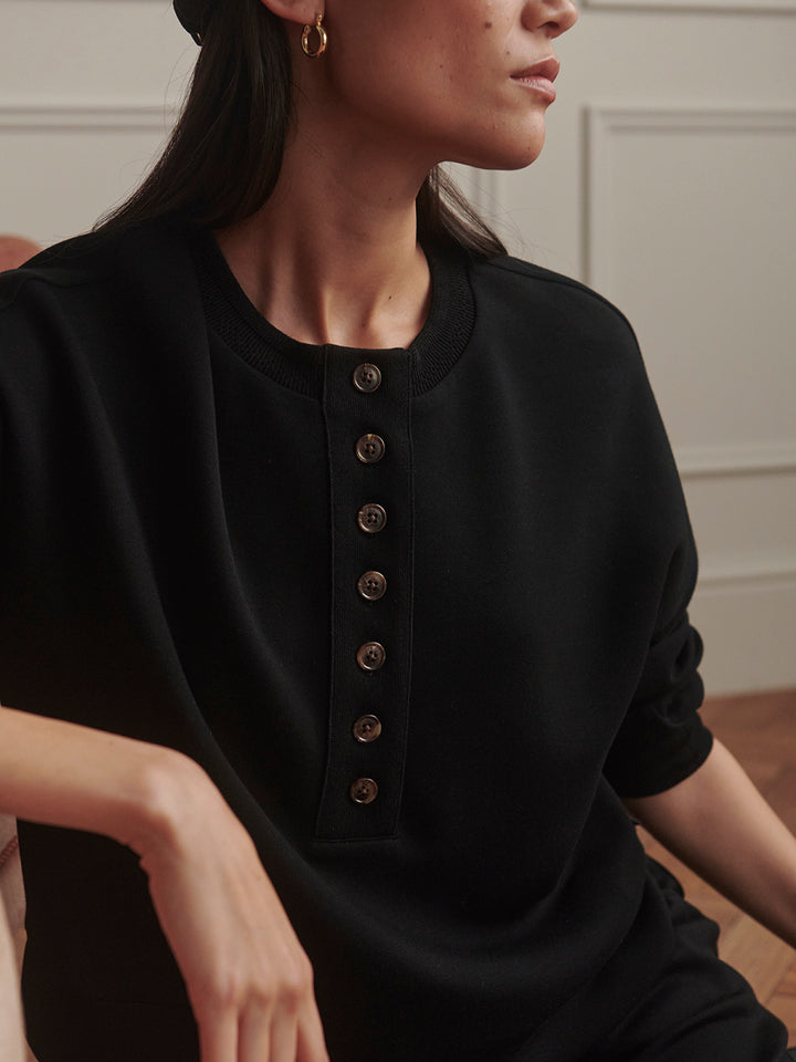 Kiara Crop Sweat (Black)