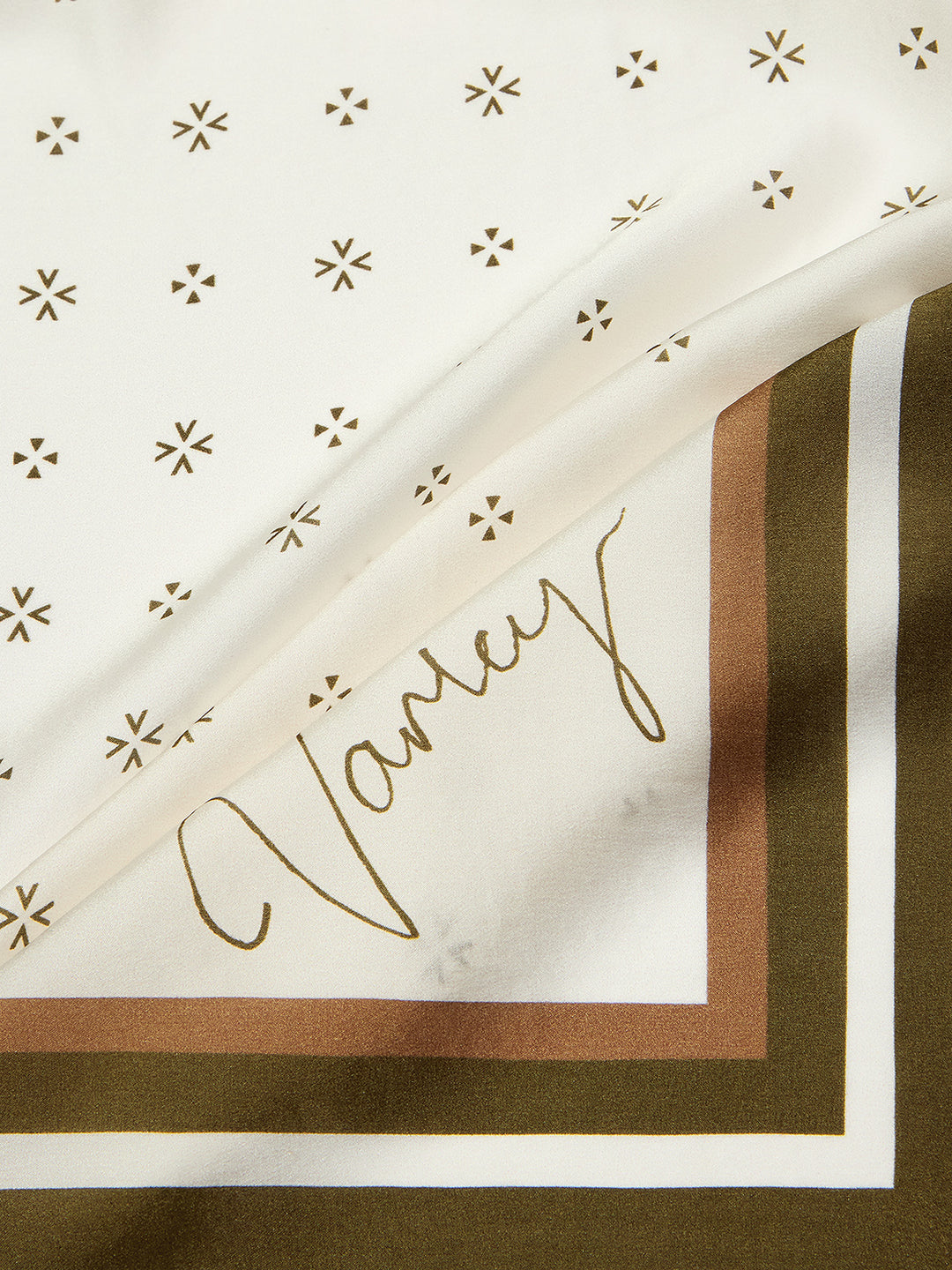 Silk Signature Scarf (Pristine / Golden Bronze)