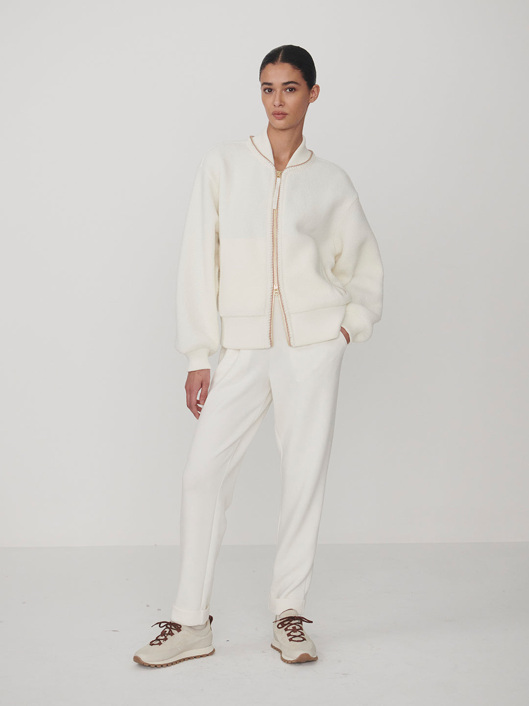 Klaudia Fleece Jacket (Egret)