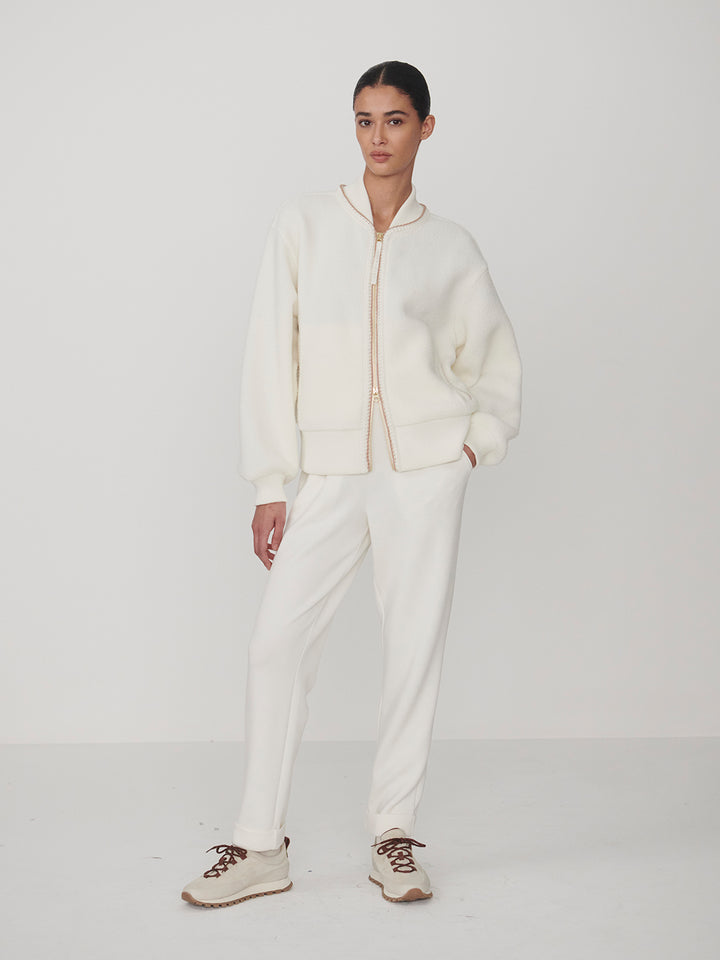 Klaudia Fleece Jacket (Egret)
