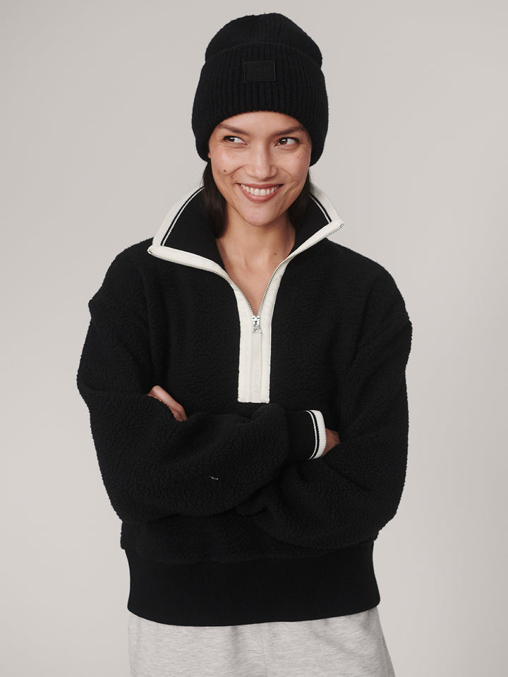 Anika Half Zip Fleece (Black)