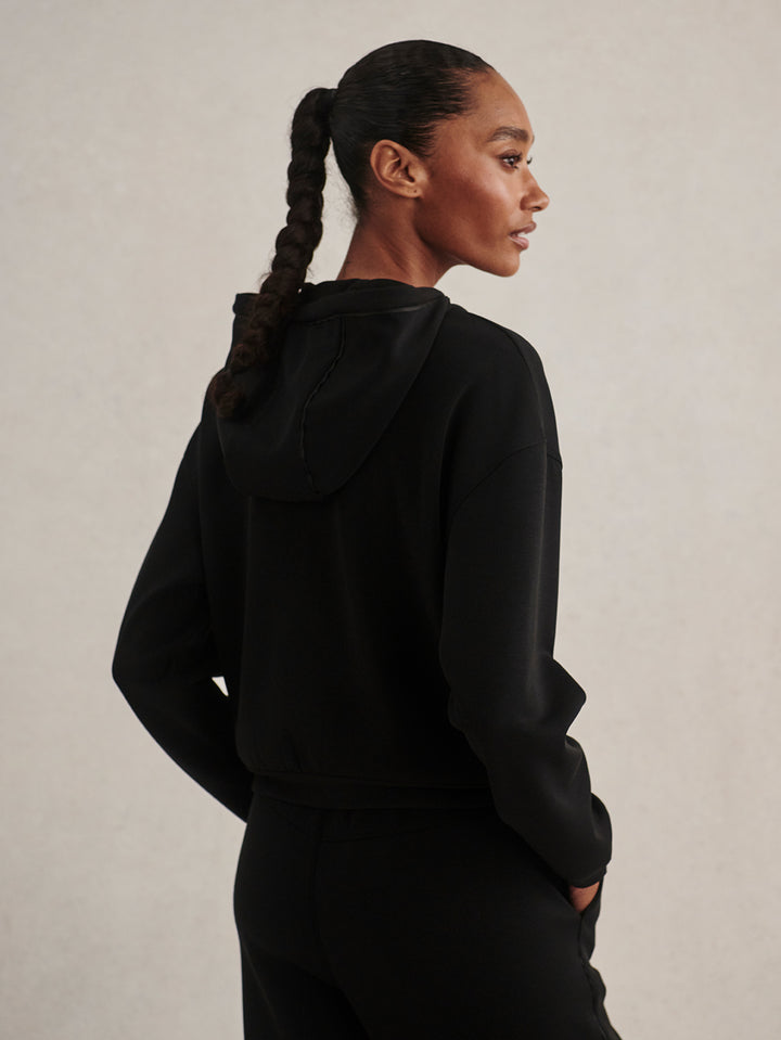 Jorgie Zip Through Hoodie (Black)