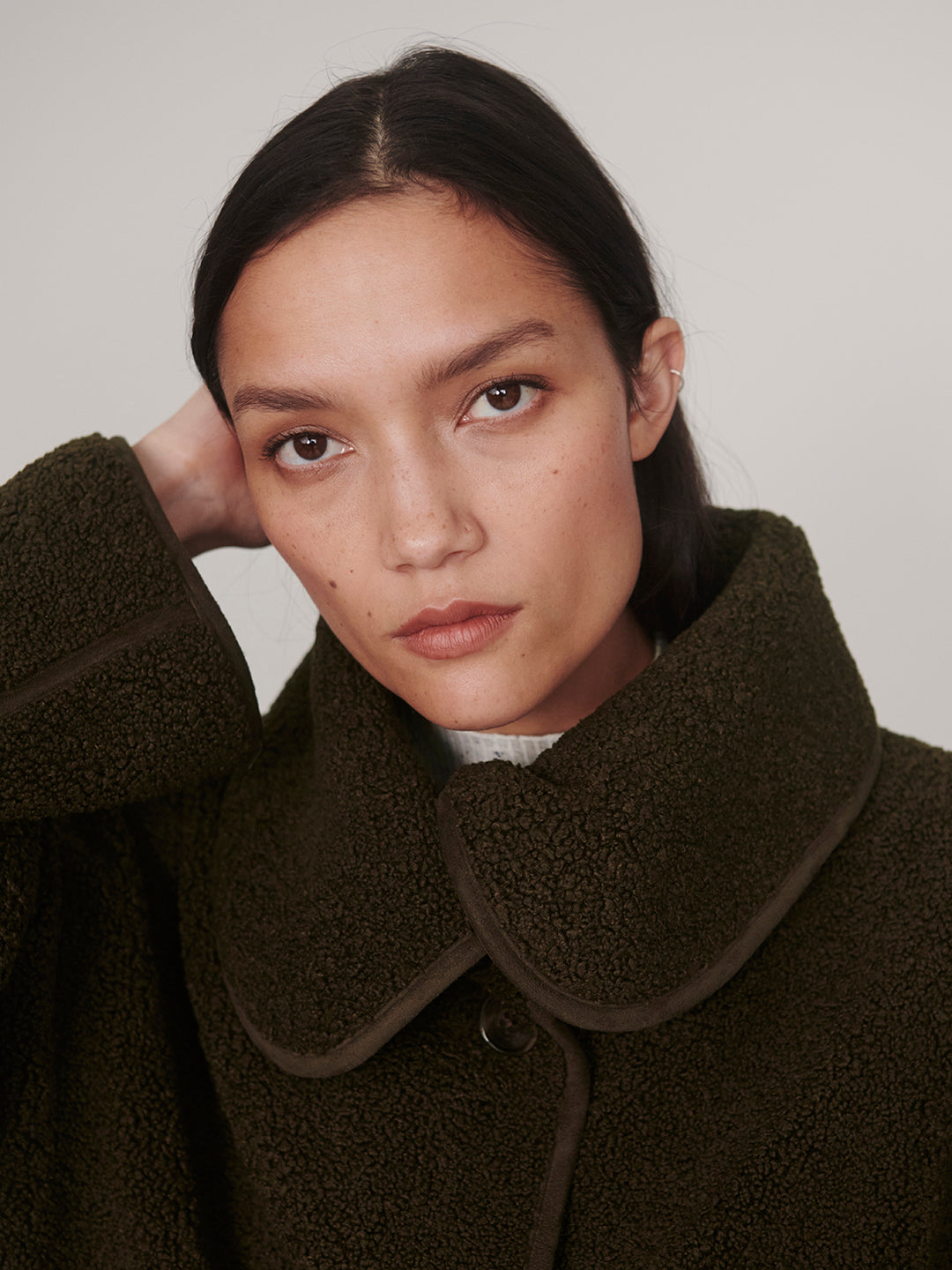 Kellan Short Boxy Jacket (Olive Bark)