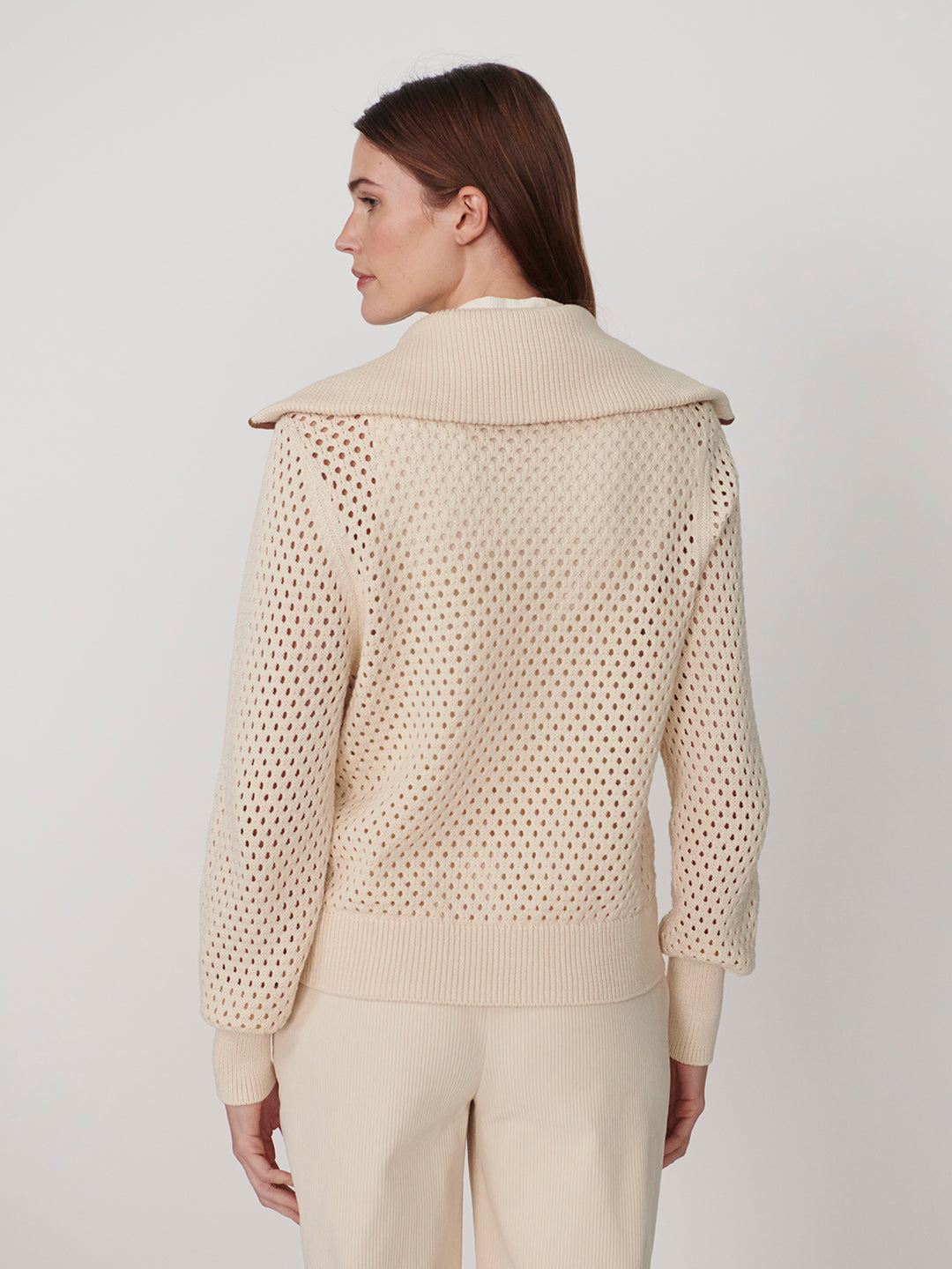 Paula Zip Through Knit Jacket (Birch)