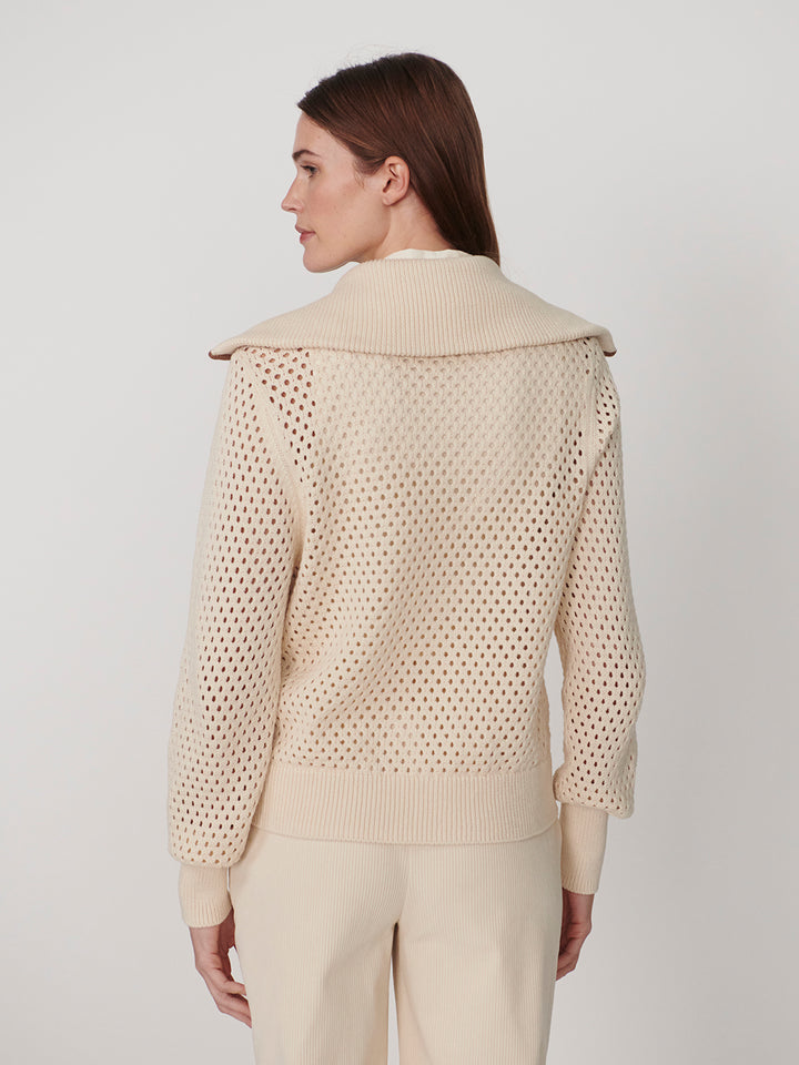 Paula Zip Through Knit Jacket (Birch)